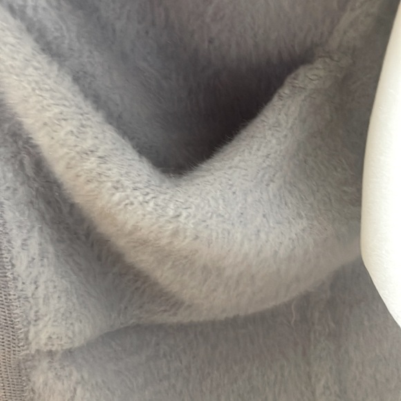 NWOT J CREW POINT SUR FUZZY CARDIGAN LT BLUE MEDIUM OVERSIZED ZIP UP JACKET - Picture 13 of 13